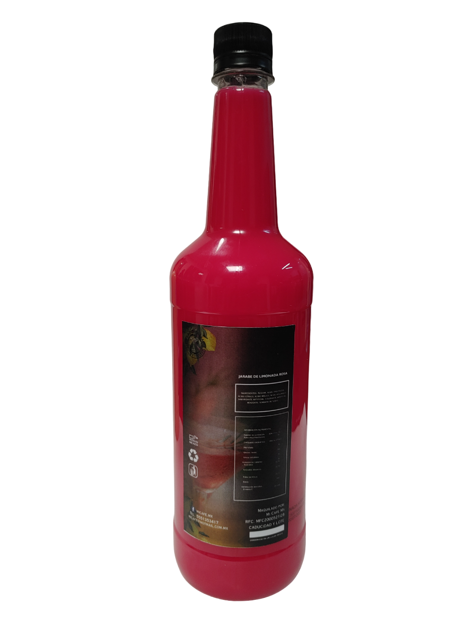 Jarabe Glitter Neon Limonada Rosa