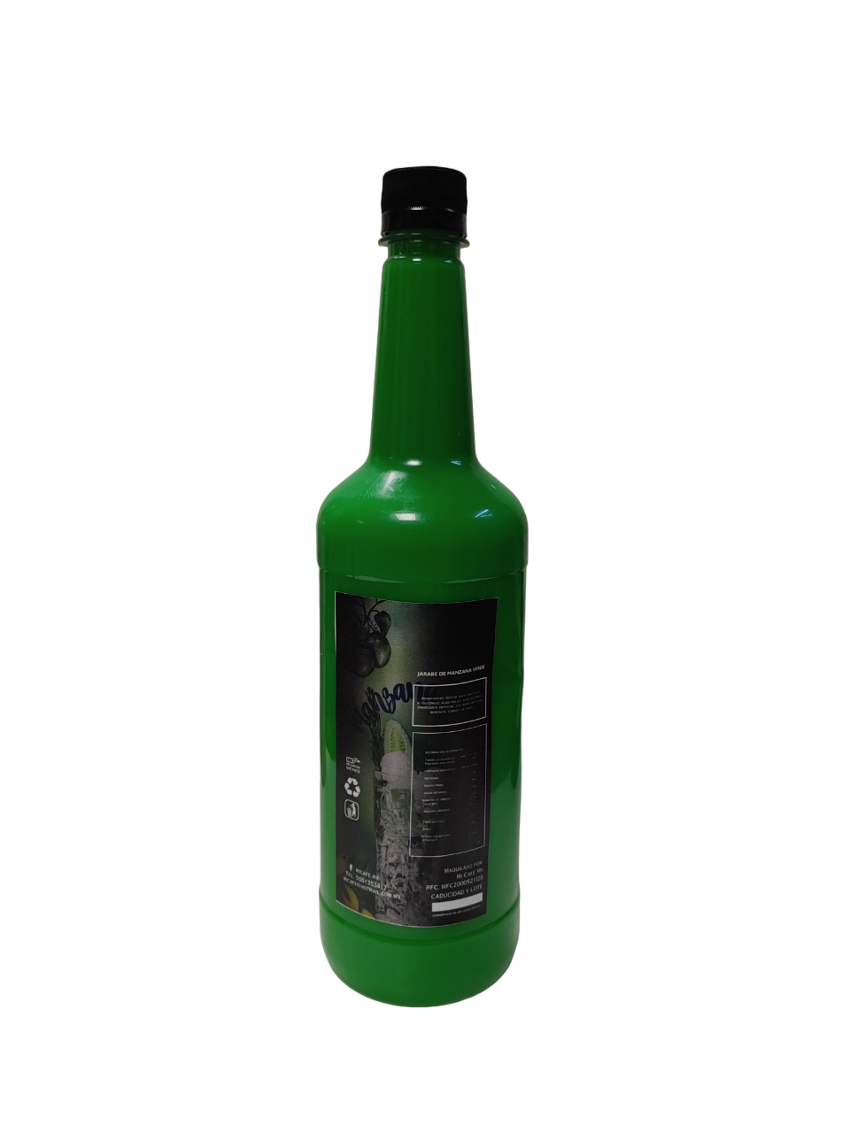 Jarabe Glitter Neon Manzana Verde